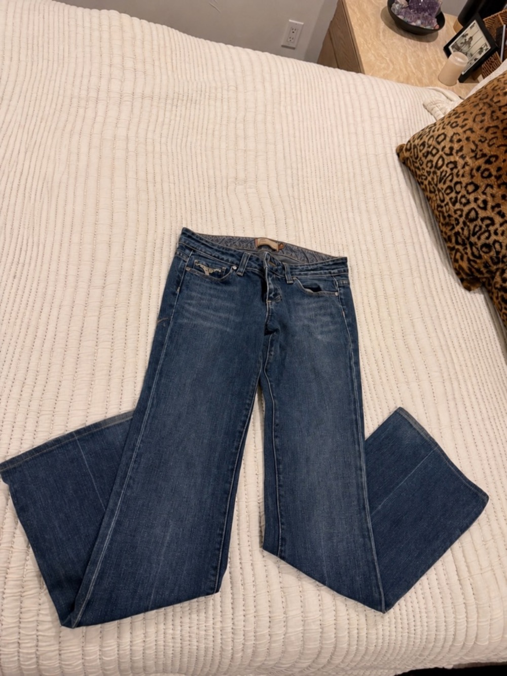 PAIGE Dark Blue Flare Jeans